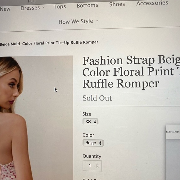 BEAUTIFUL FLORAL PLAYSUIT - Picture 4 of 4